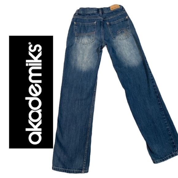 Akademiks Women’s Straight‎ Leg Mid-Rise Jeans - Size 14 - Picture 1 of 3